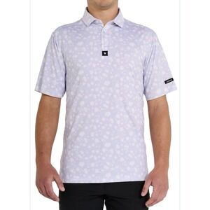 NWT Bad Birdie Men's‎ Core Polo Baby Lush Golf Large Floral Preppy